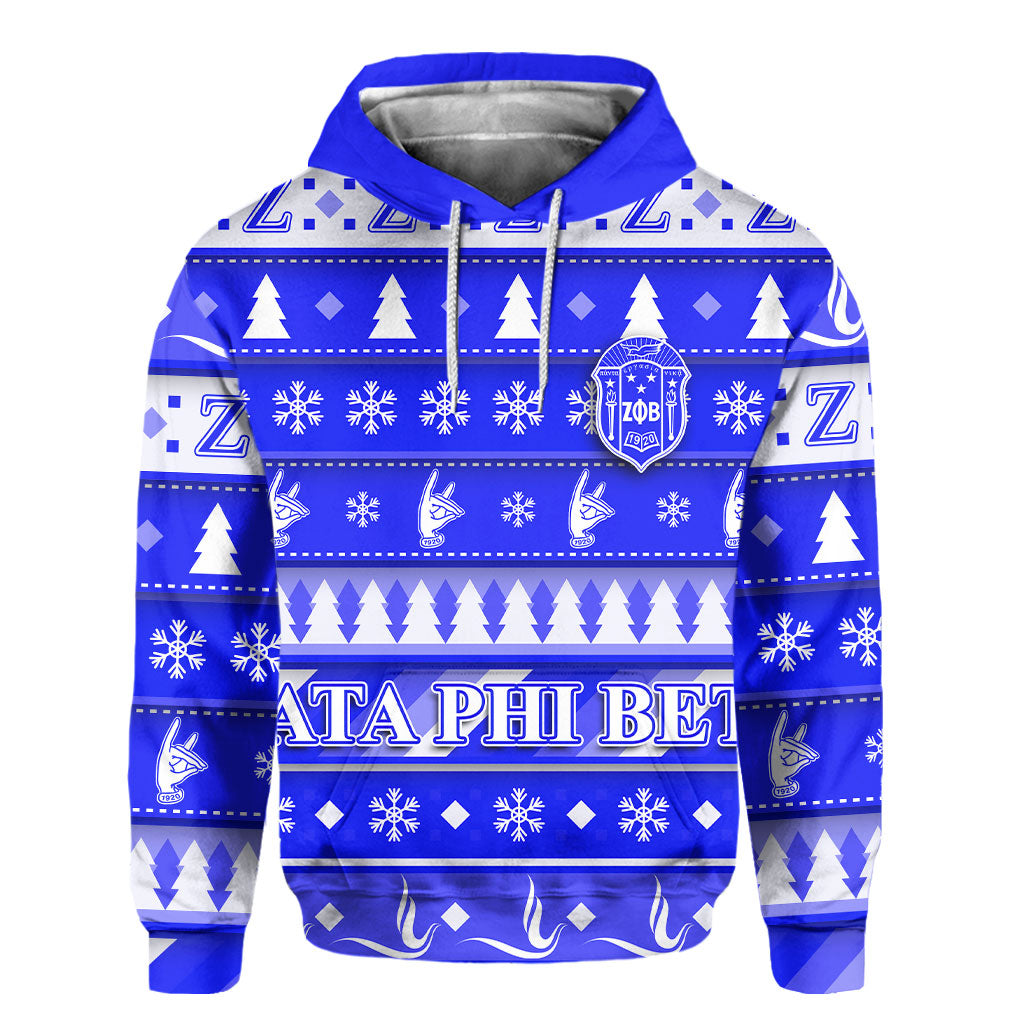 Sorority Hoodie - Christmas Zeta Phi Beta Girl Hoodie Royal Blue Style