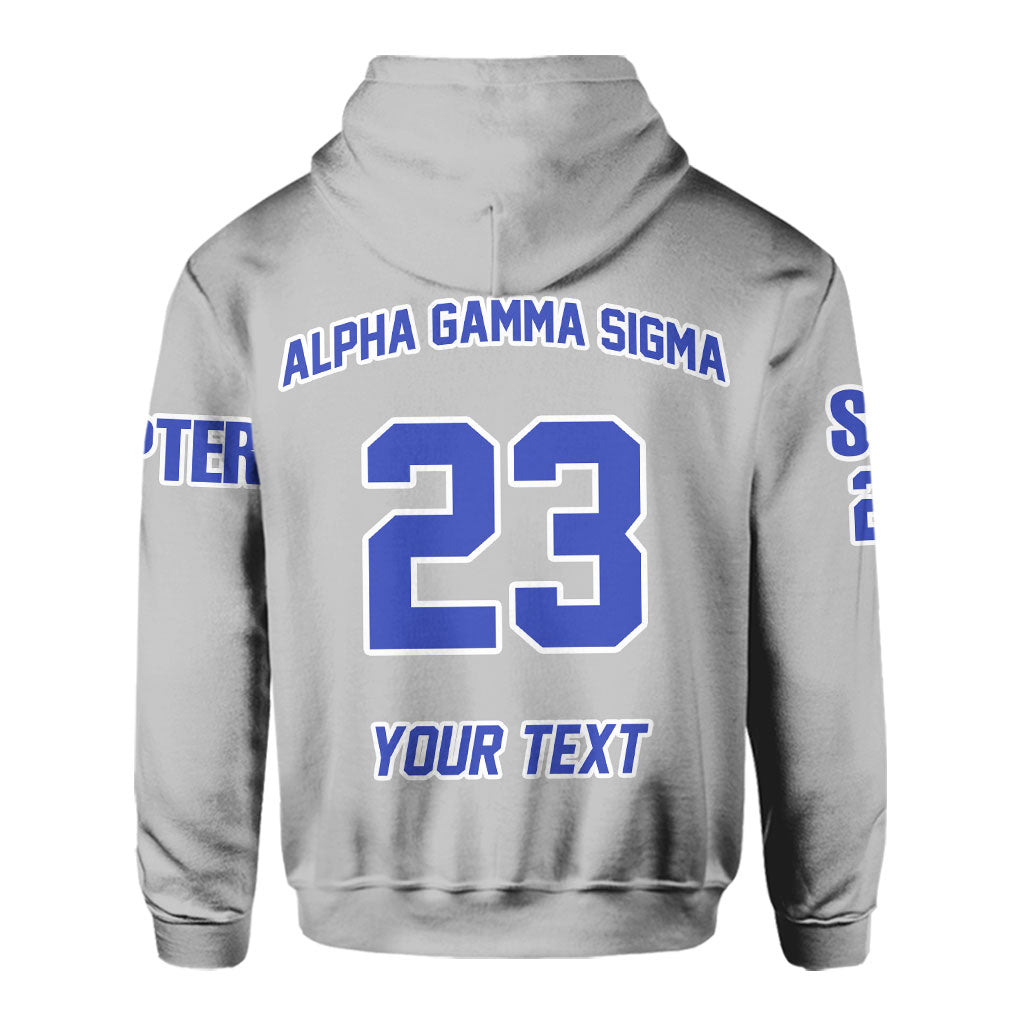 Fraternity Hoodie - Personalized Alpha Gamma Sigma Hoodie Original Silver Style