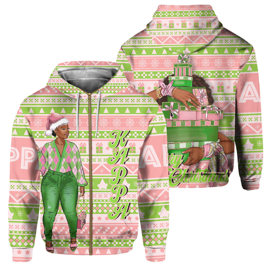 Sorority Hoodie - AKA Christmas Zip Hoodie Girl New Style