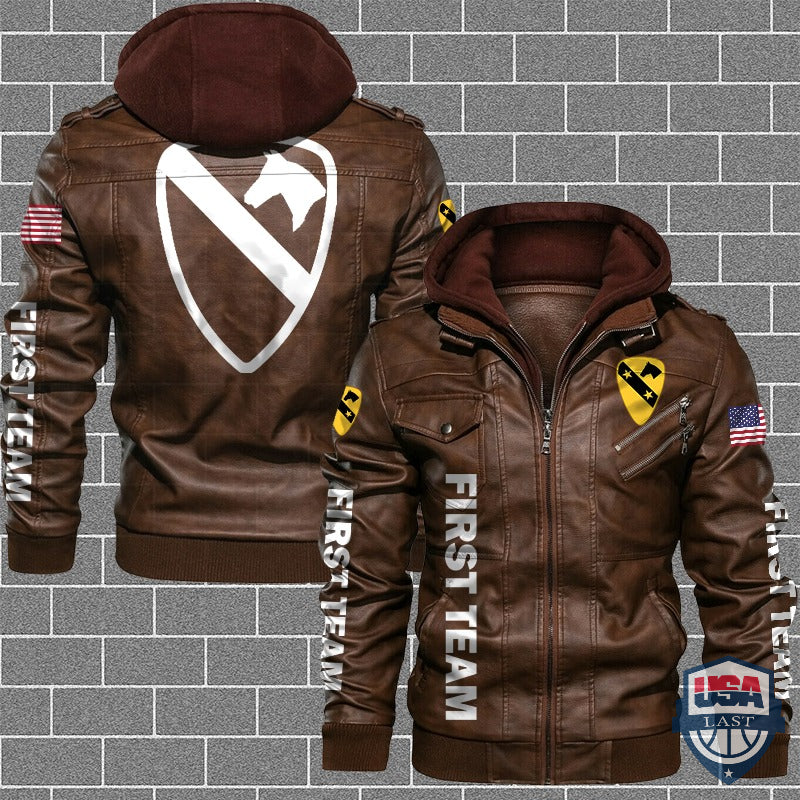 1st Cavalry Division Leather Jacket - HVsun