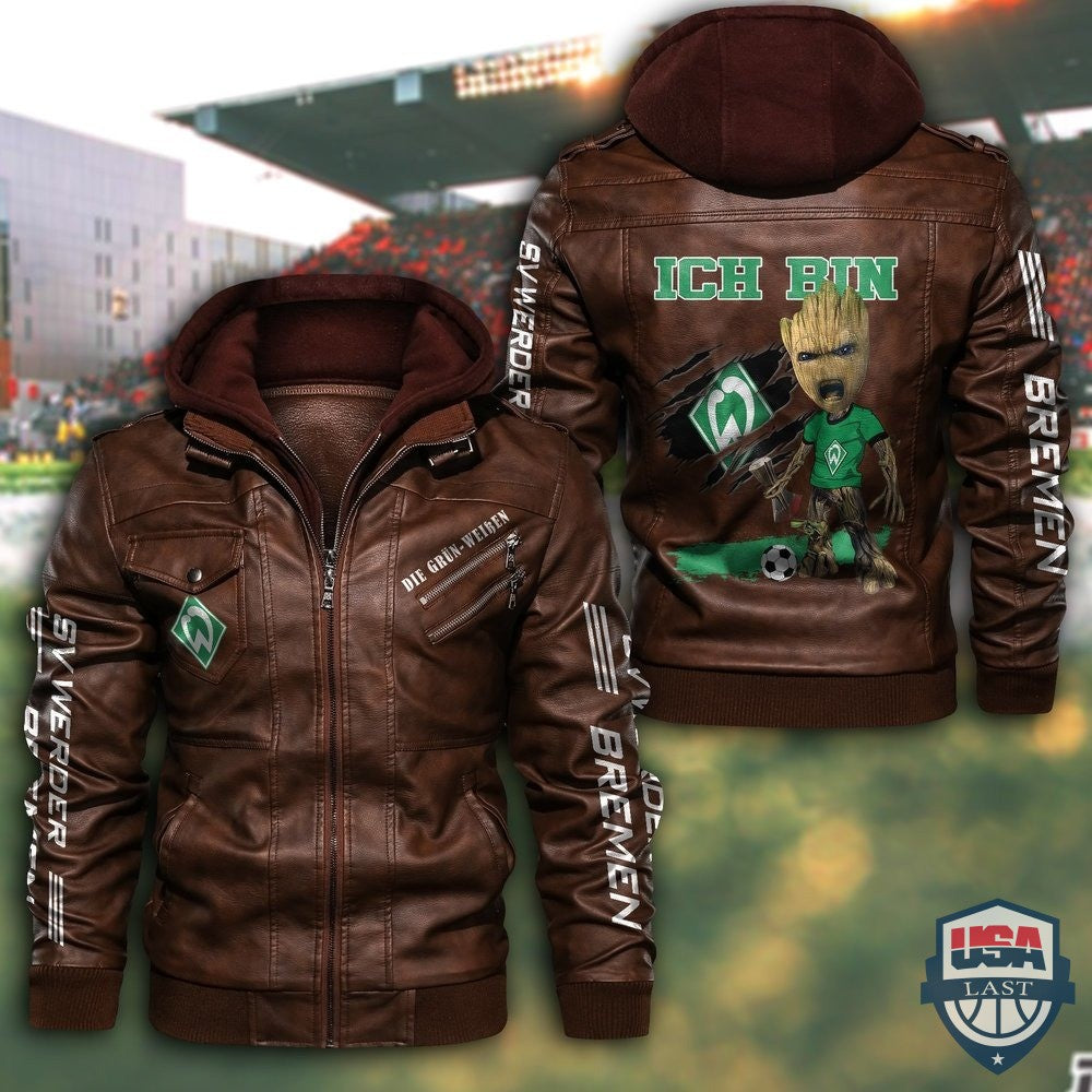 SV Werder Bremen FC Hooded Leather Jacket - HVsun