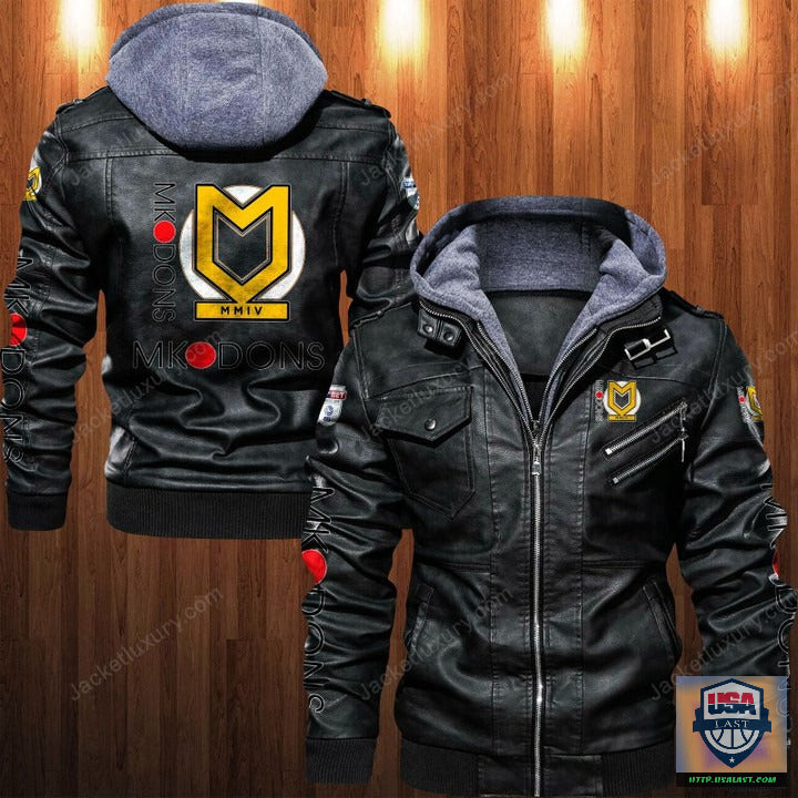 Milton Keynes Dons F.C Leather Jacket - HVsun