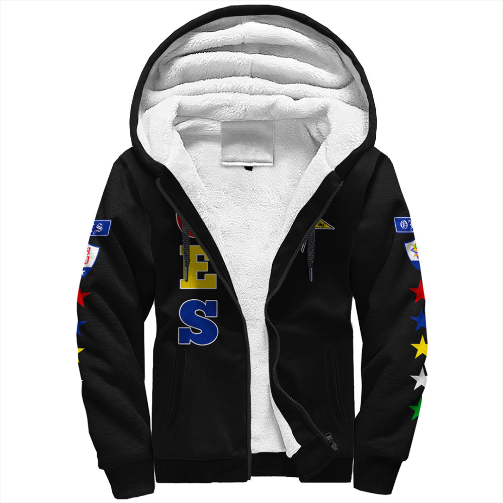 Order Of The Eastern Star Letter Black Sherpa Hoodie
