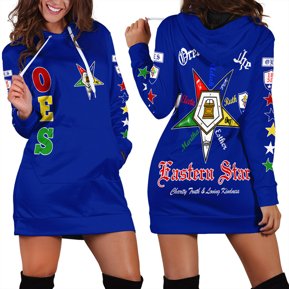 Order Of The Eastern Star Letter Blue Hoodie Dress