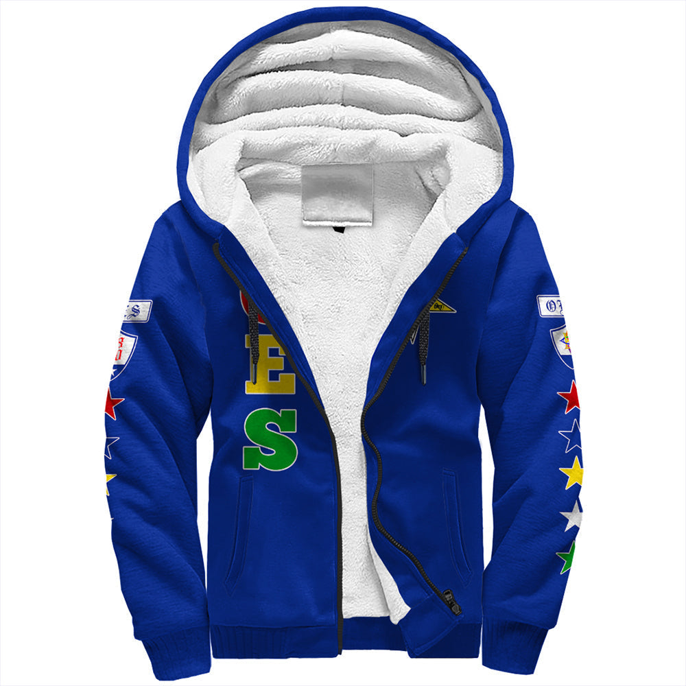 Order Of The Eastern Star Letter Blue Sherpa Hoodie
