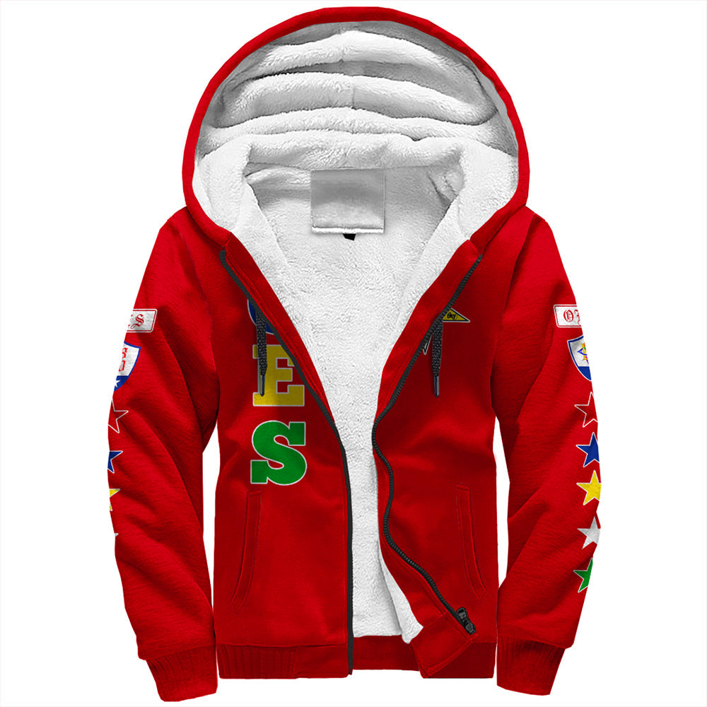 Order Of The Eastern Star Letter Red Sherpa Hoodie