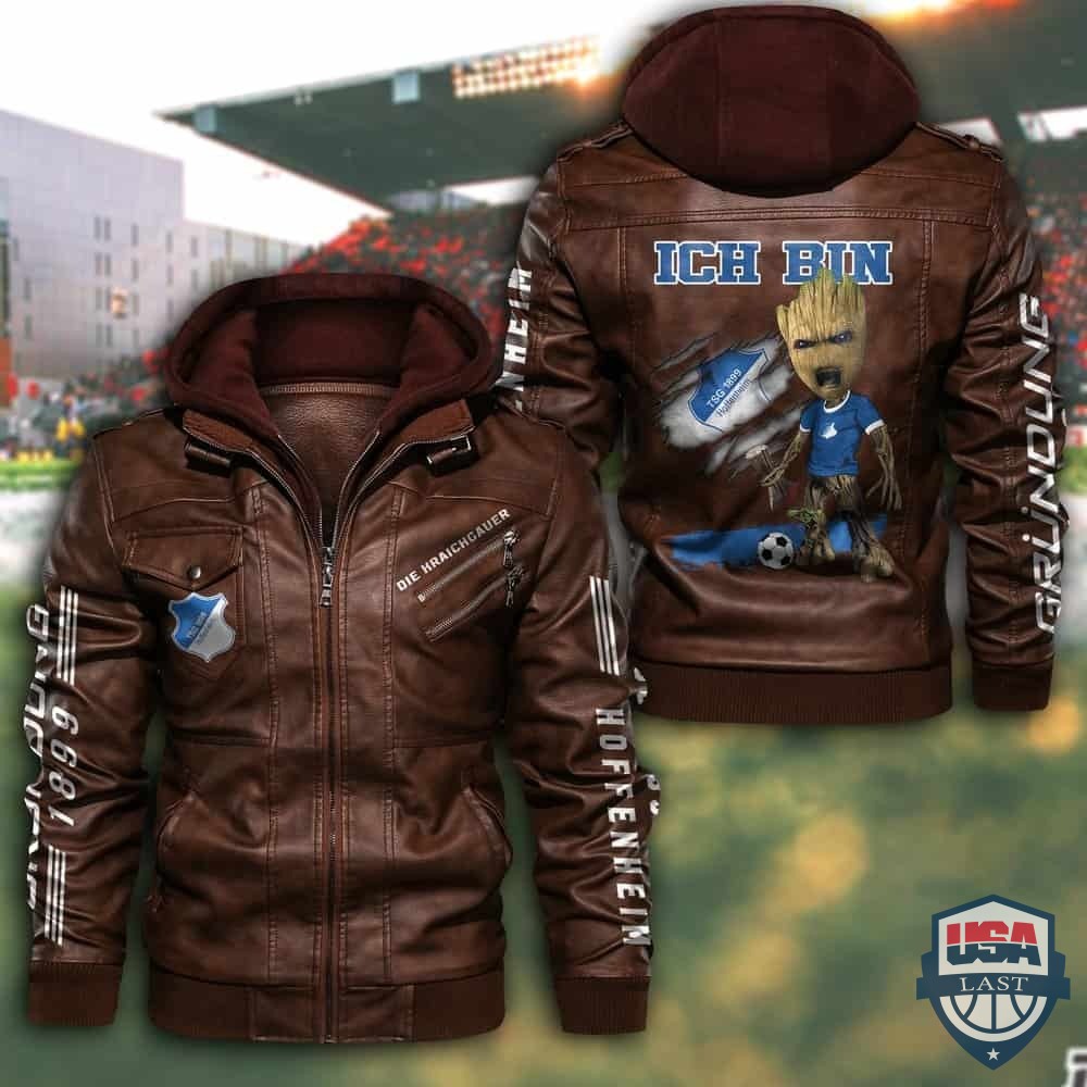 TSG 1899 Hoffenheim FC Hooded Leather Jacket - HVsun