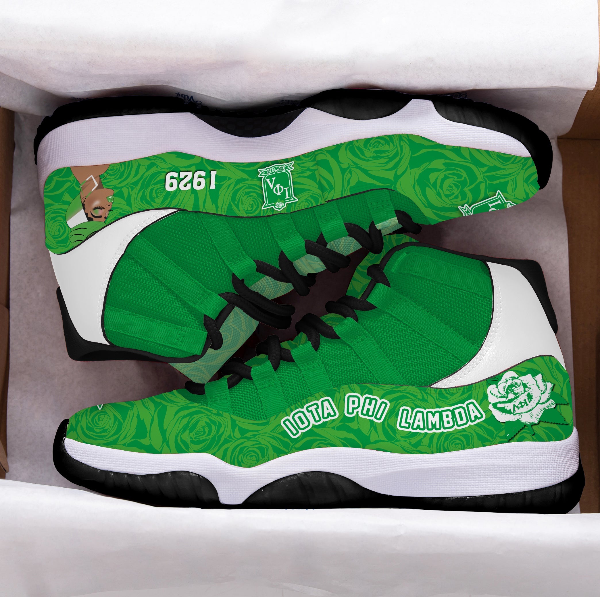 Sorority Footwear - Iota Phi Lambda Sneakers J11 Rose Style