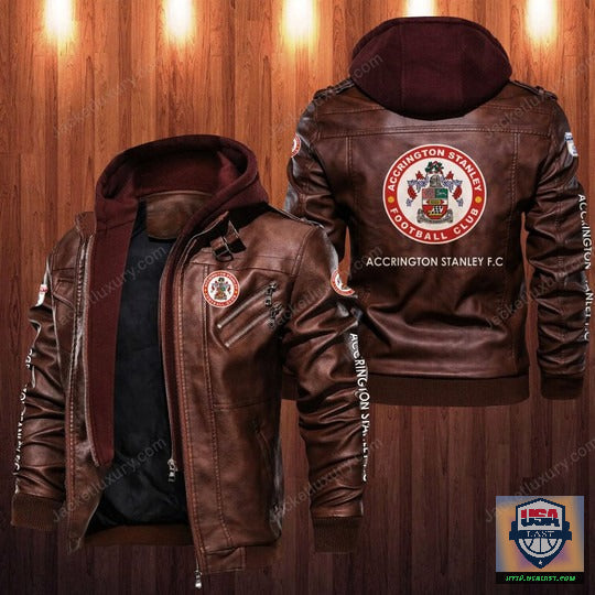 Accrington Stanley F.C Leather Jacket - HVsun