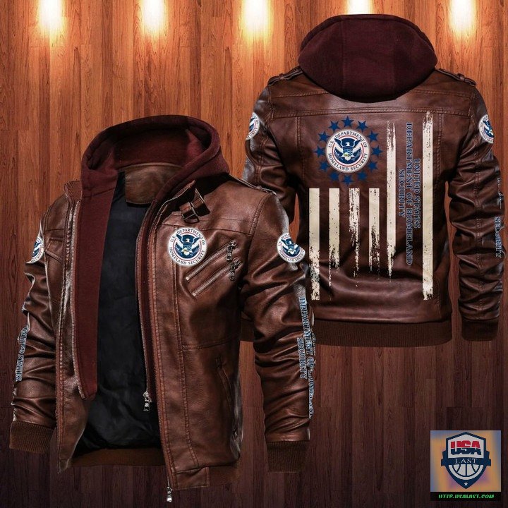 United States Department of Homeland Security Leather Jacket - HVsun