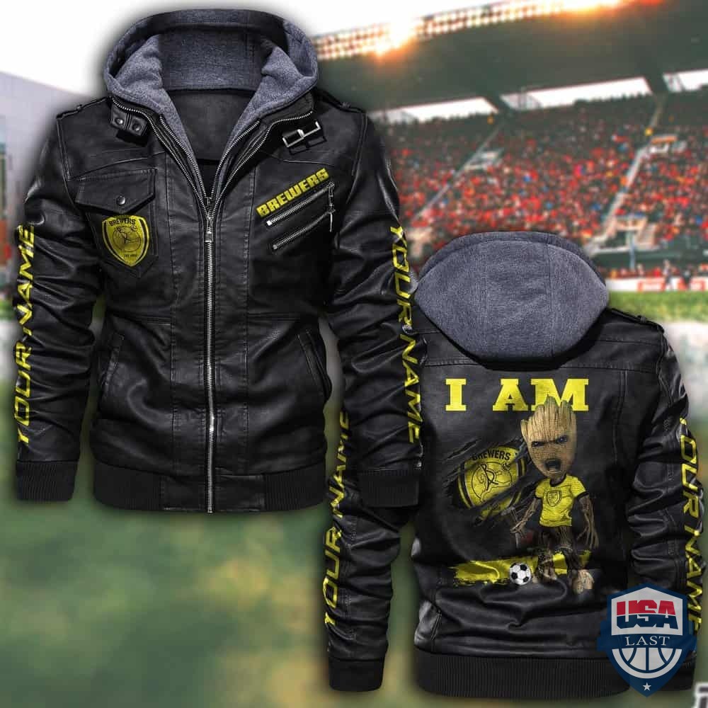 Customize Groot I Am Burton Albion Fan Leather Jacket - USALast
