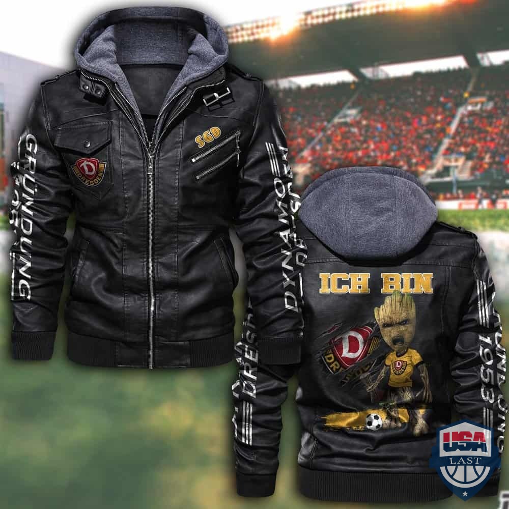Dynamo Dresden FC Hooded Leather Jacket - HVsun