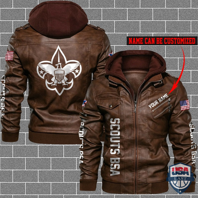 Boy Scouts of America Custom Name Leather Jacket - HVsun