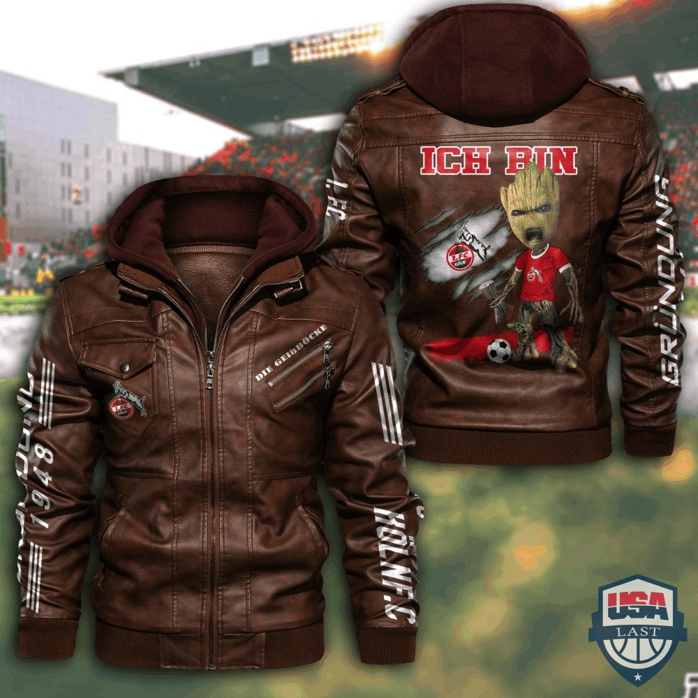 1 FC Köln FC Hooded Leather Jacket - HVsun