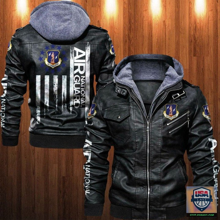 U.S. Air Force Air National Guard Leather Jacket - HVsun