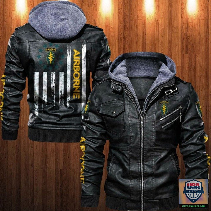 U.S Army Special Forces Airborne Leather Jacket - HVsun