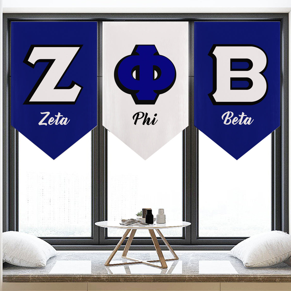 Zeta Phi Beta Greek Letter Pennant