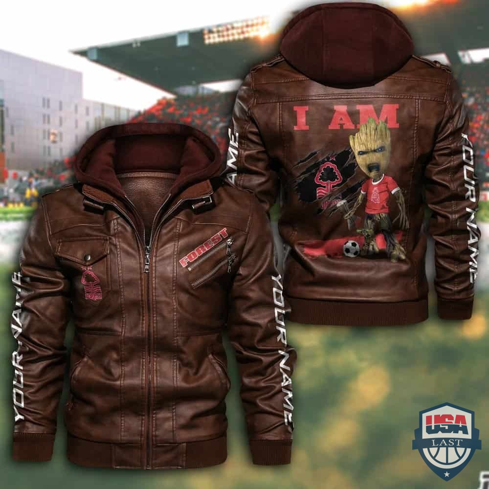 Customize Groot I Am Nottingham Forest Fan Leather Jacket - USALast