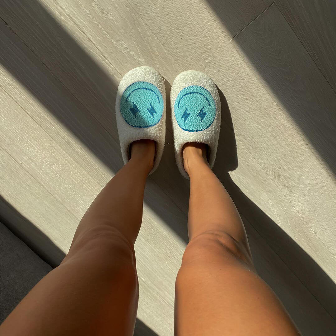 Flash Smiley Face Slippers