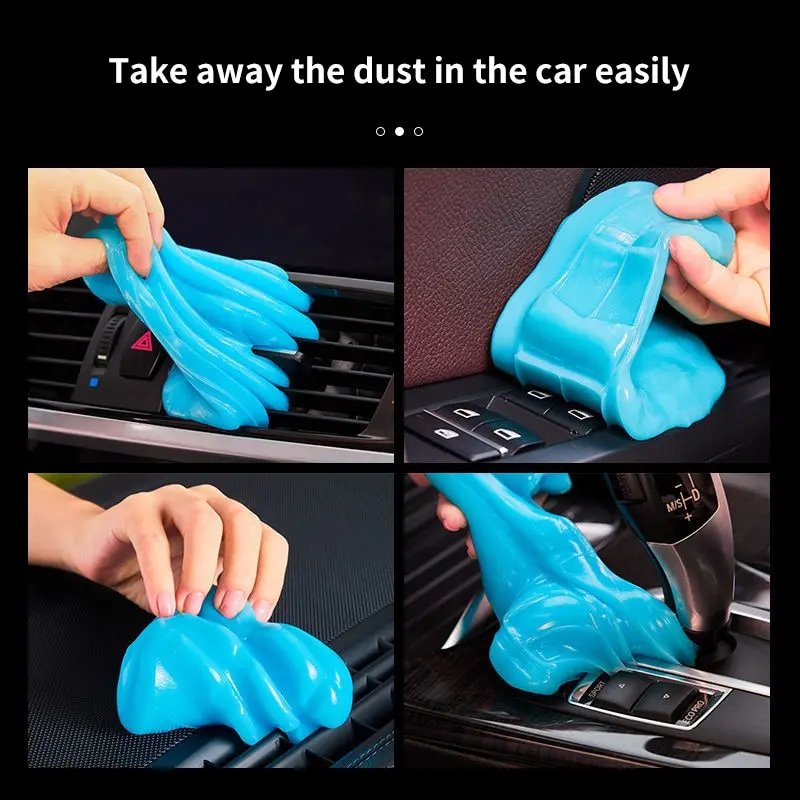Car Cleaning Gel Slime For Cleaning Tool, Car Vent Magic Dust Remover Glue, Computer Keyboard Dirt Cleaner