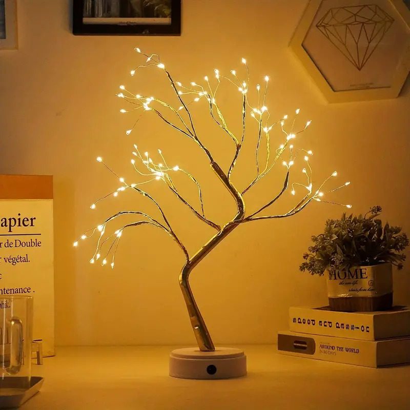 1pc Sparkling LED Tree Lights for Thanksgiving and Christmas – Perfect for Home Decor and Party Scenes