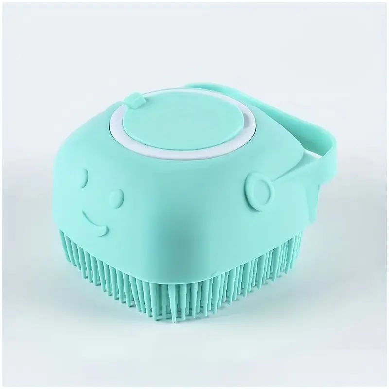 1pc Pet Shampoo Brush for Dogs and Cats – Gentle Silicone Bristles for Deep Cleaning and Massaging, Promotes Healthy Coat and Skin