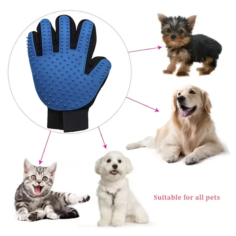 Pet Grooming Glove Gentle Brush Glove Accessories Pet Grooming Gloves For Dogs & Cat
