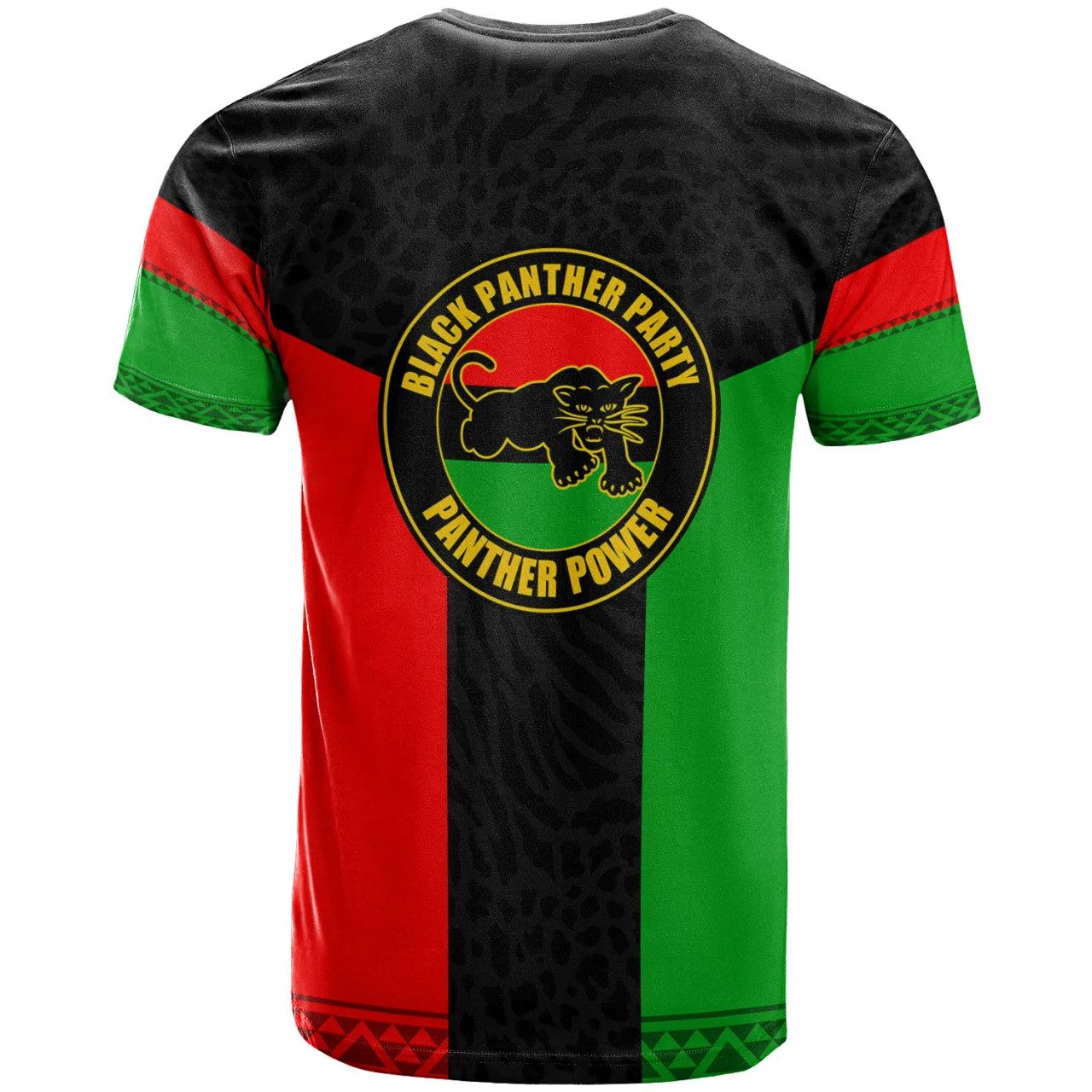 African T-Shirt – Africa African Flag With Panther Power T-Shirt