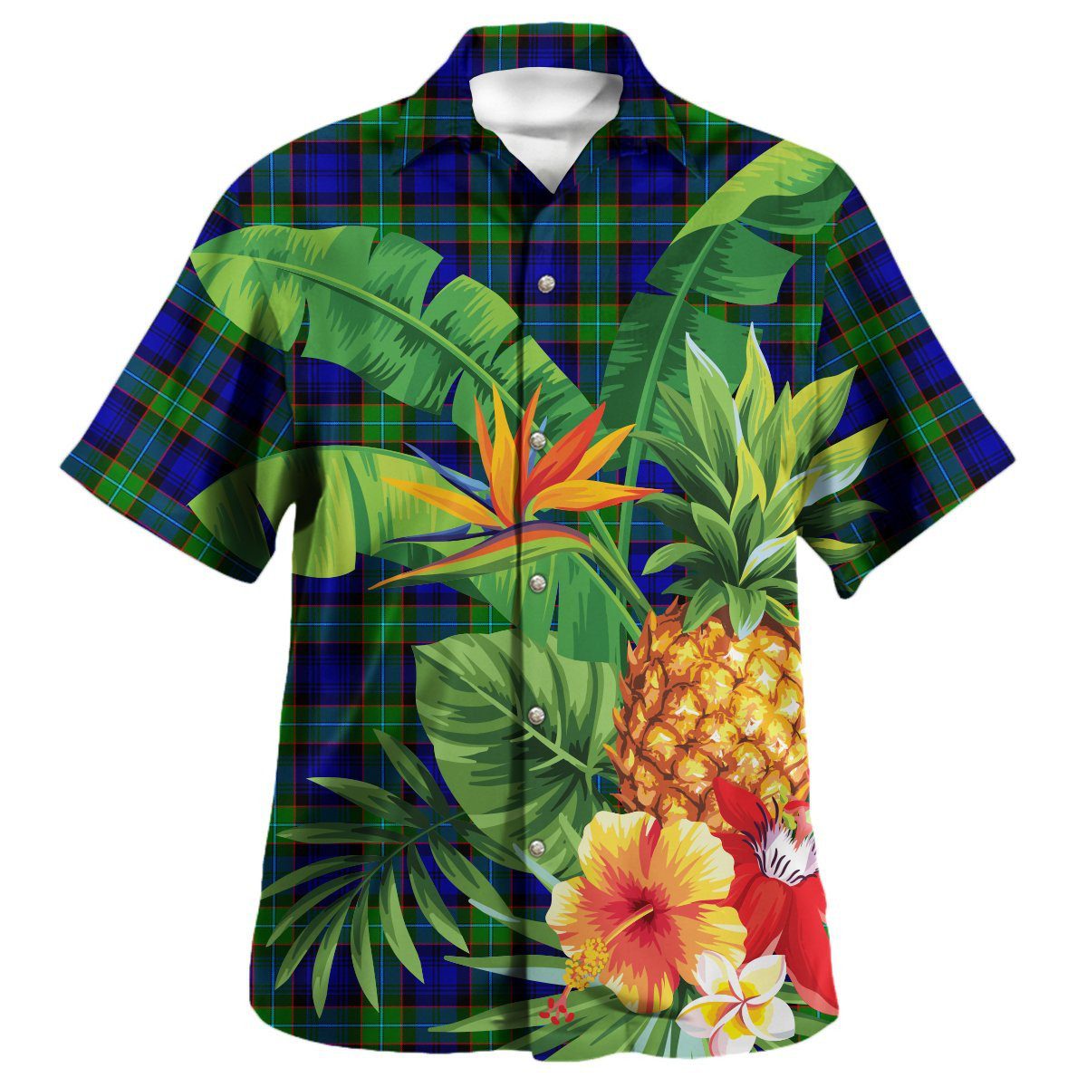 Sempill Modern Tartan Aloha Shirt version 2