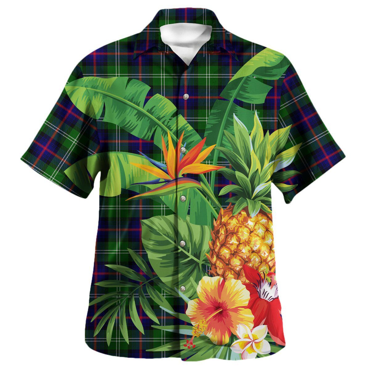 Sutherland Modern Tartan Aloha Shirt version 2
