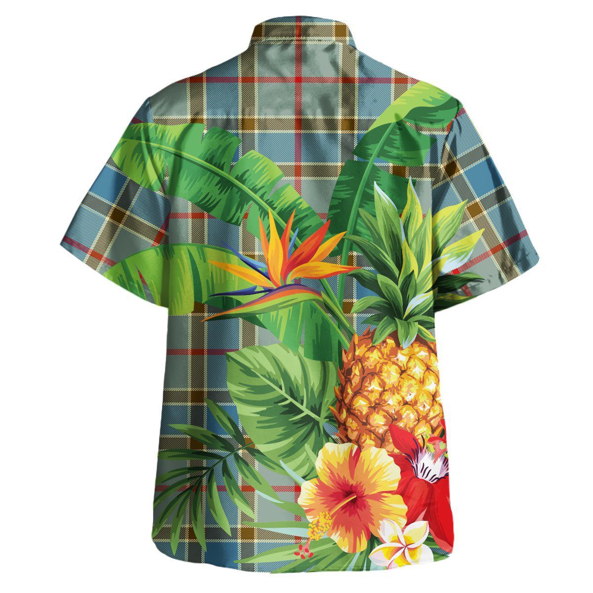 Balfour Blue Tartan Aloha Shirt version 2