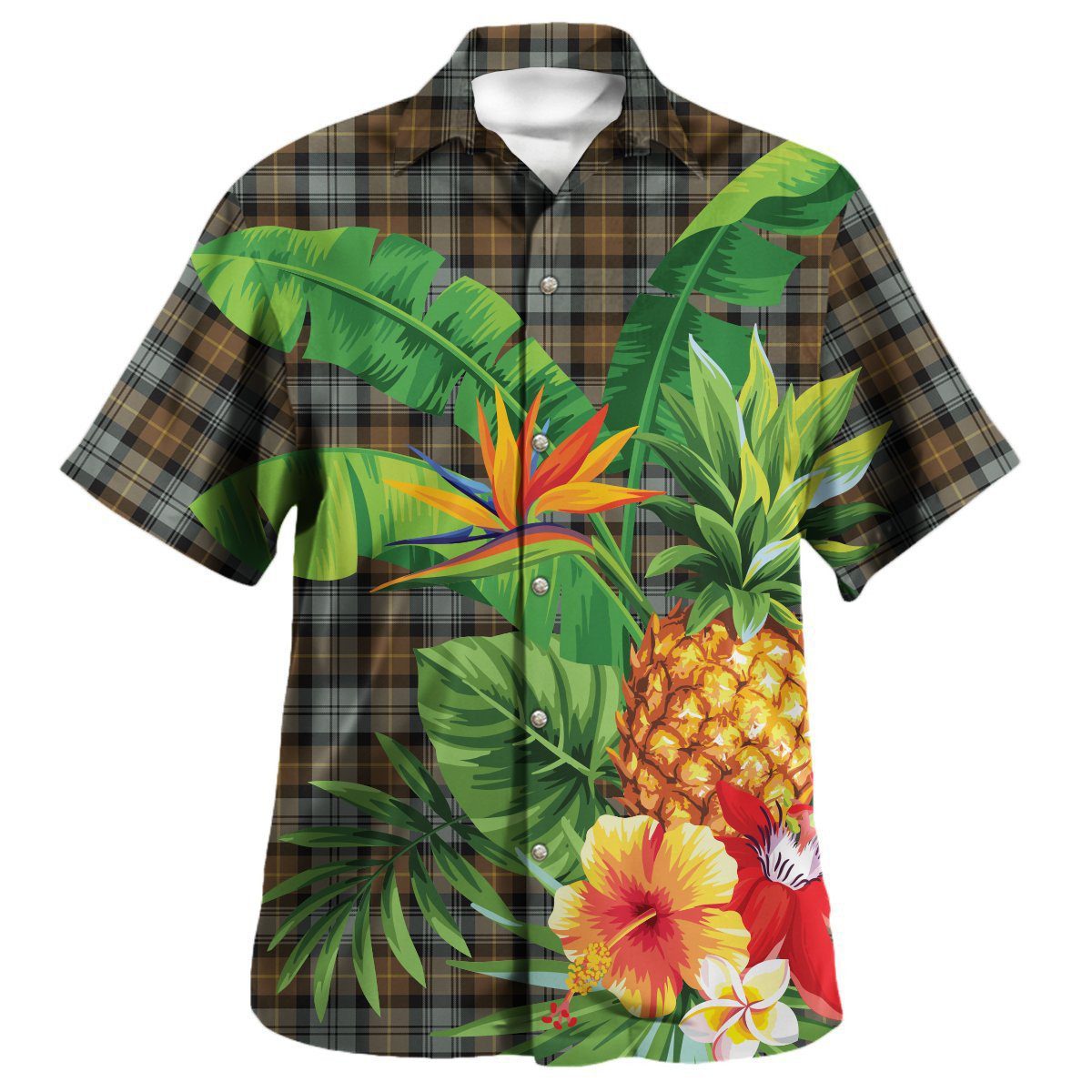 Gordon Weathered Tartan Aloha Shirt version 2