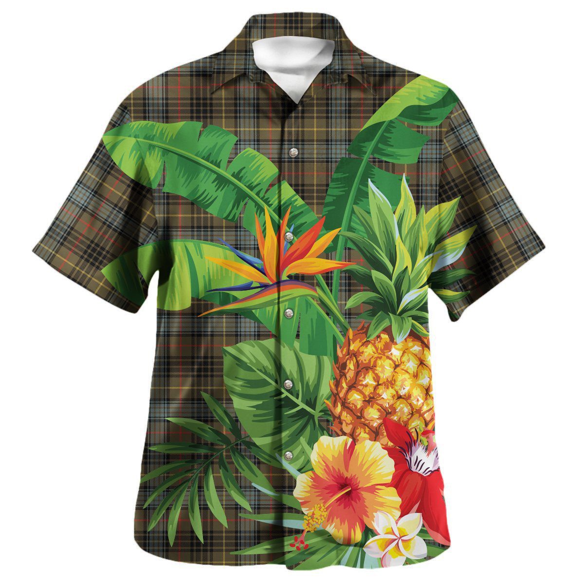Stewart Hunting Weathered Tartan Aloha Shirt version 2