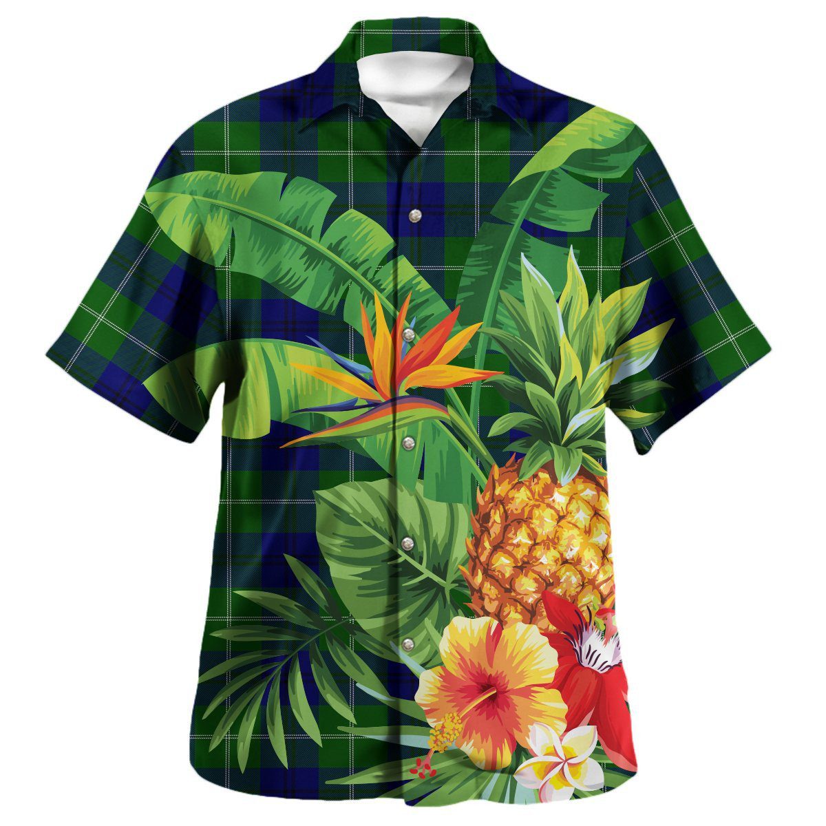 Oliphant Modern Tartan Aloha Shirt version 2