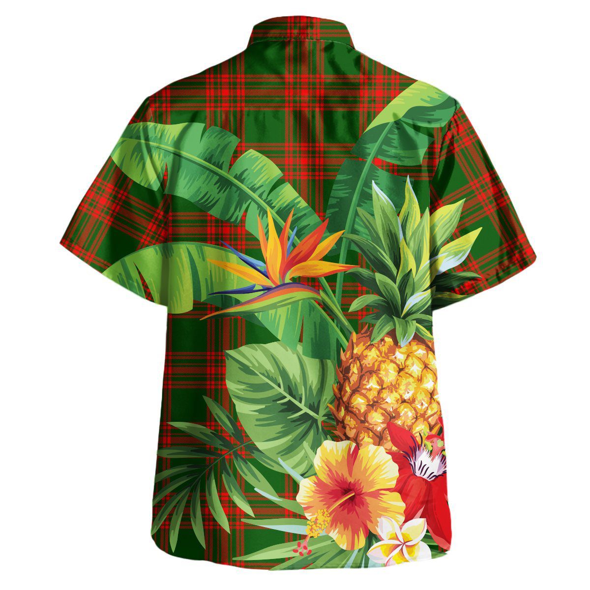 Menzies Green Modern Tartan Aloha Shirt version 2