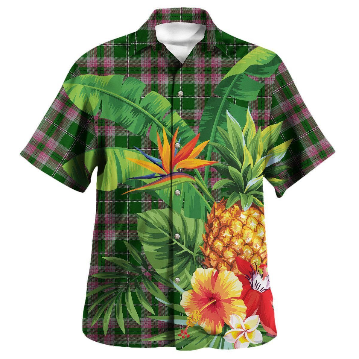 Gray Hunting Tartan Aloha Shirt version 2