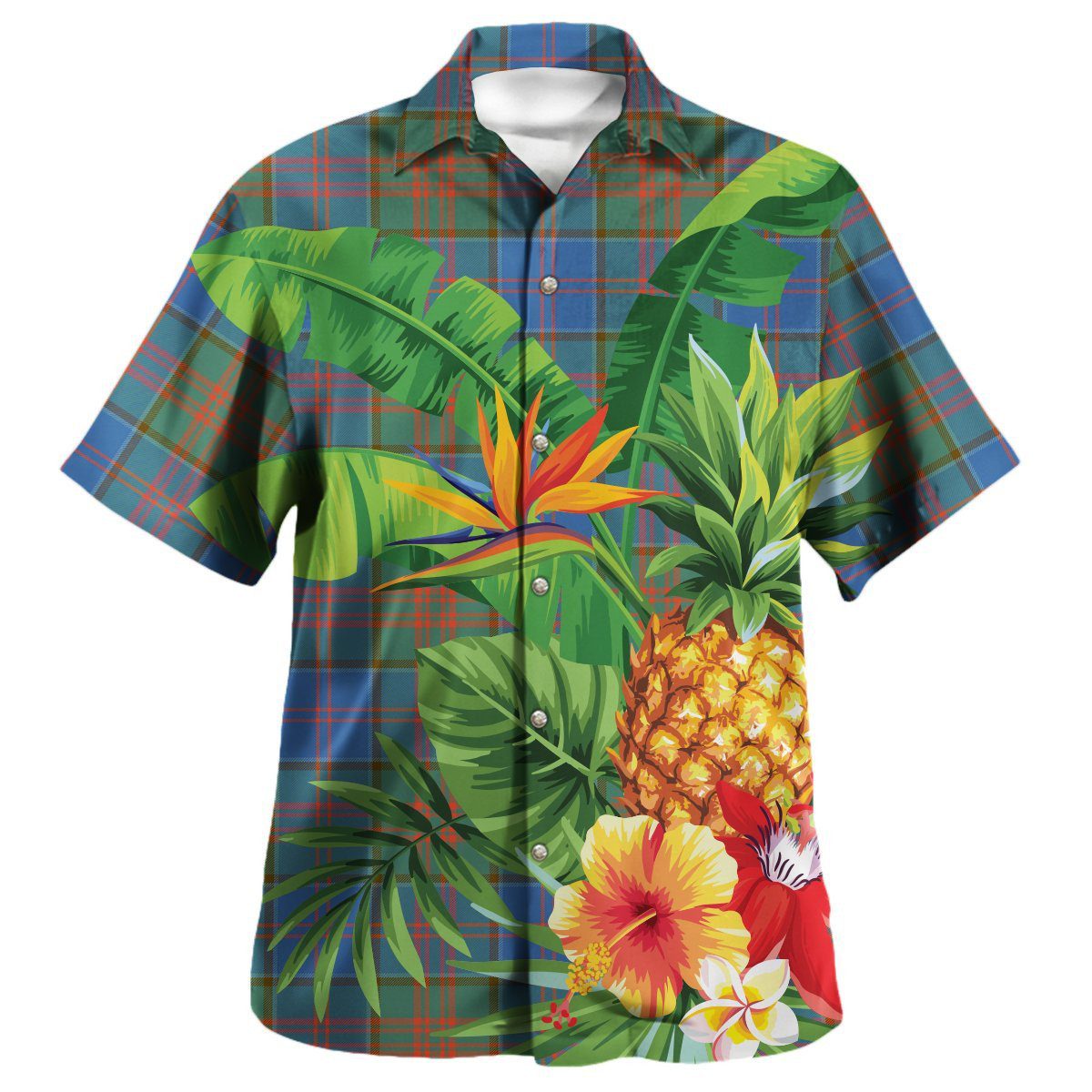 Stewart of Appin Hunting Ancient Tartan Aloha Shirt version 2