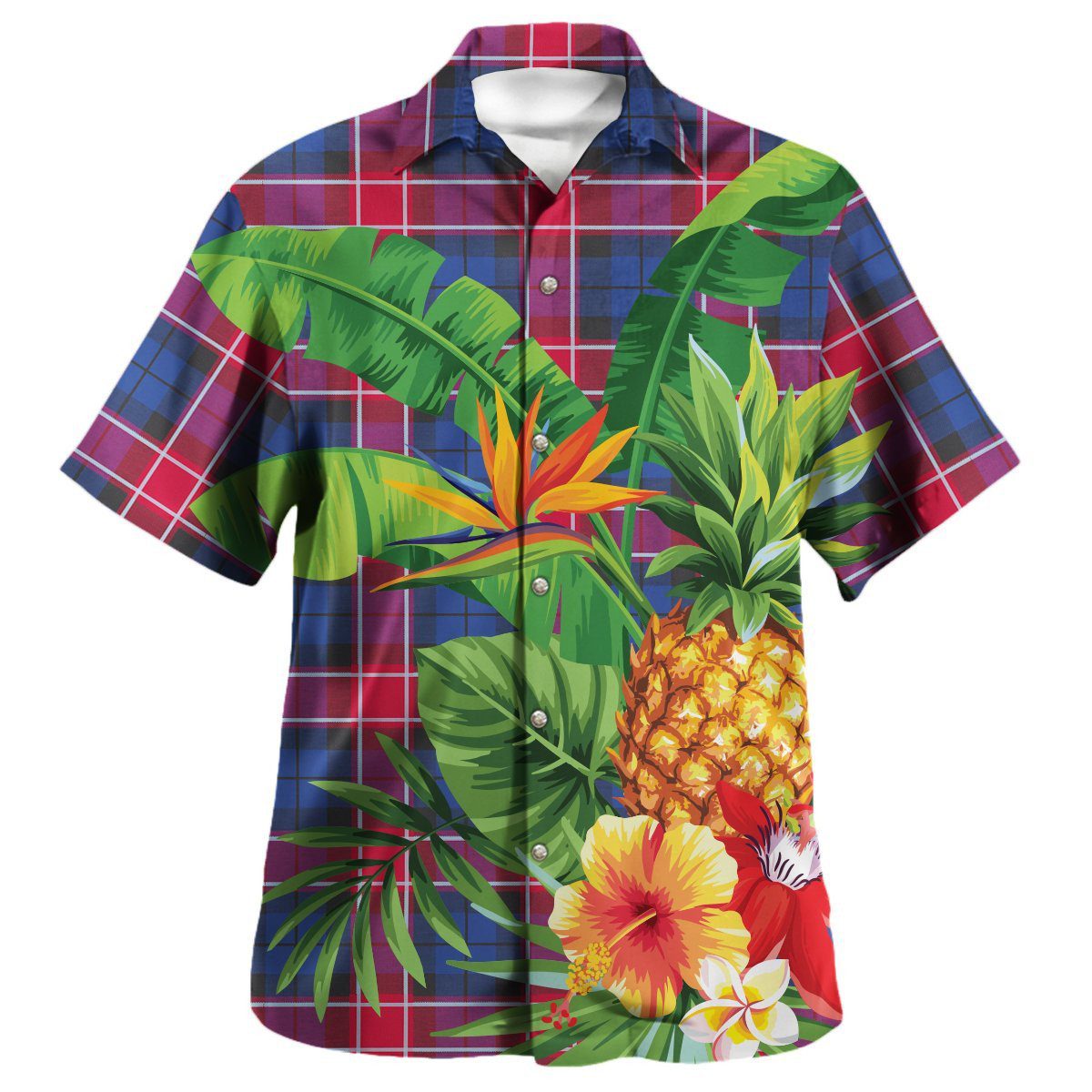 Graham of Menteith Red Tartan Aloha Shirt version 2
