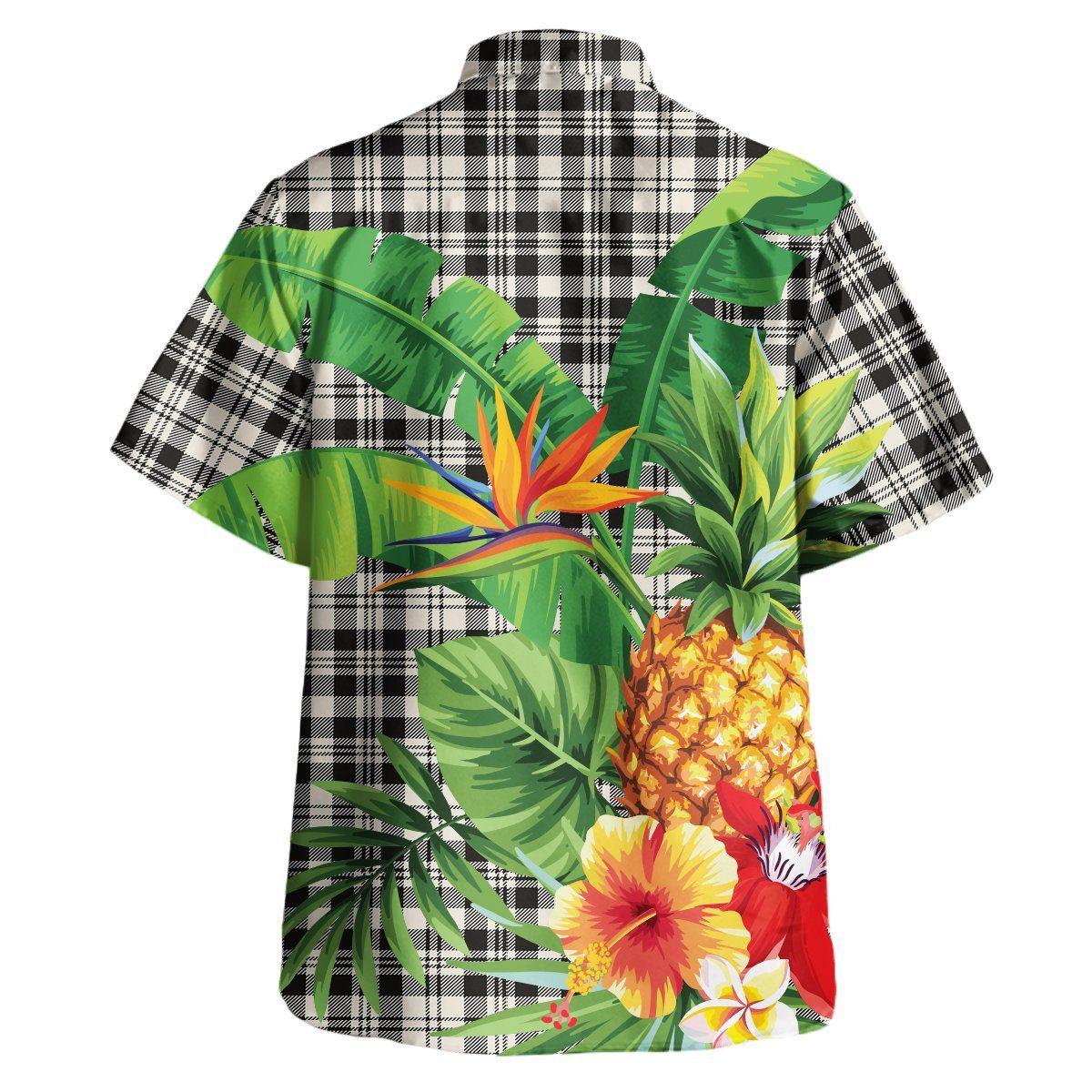 SCOTT BLACK & WHITE Ancient Tartan Aloha Shirt version 2