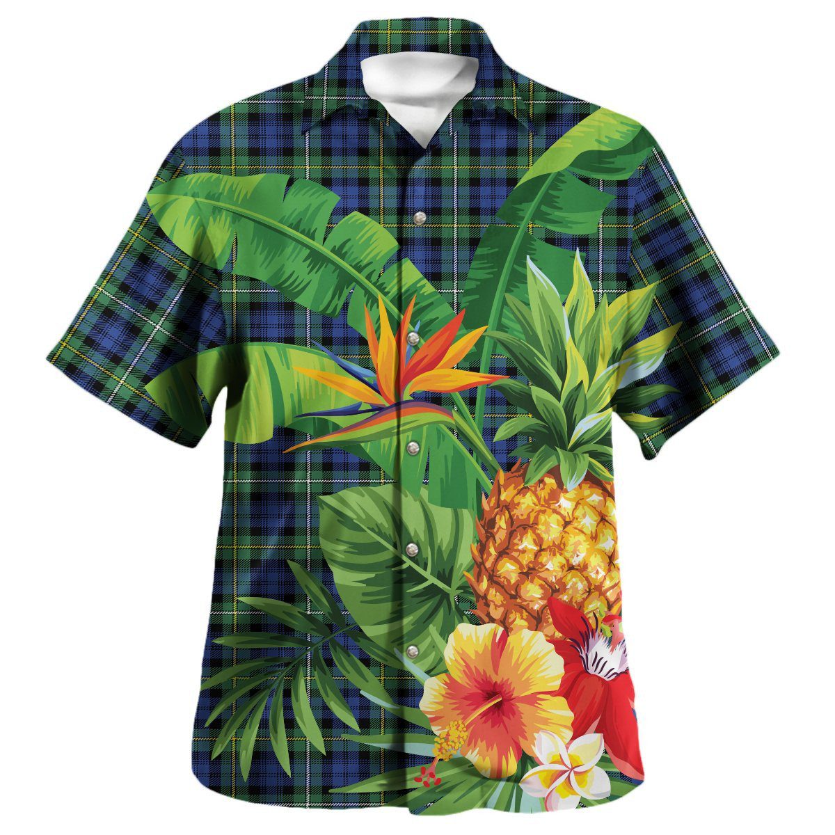 Campbell Argyll Ancient Tartan Aloha Shirt version 2