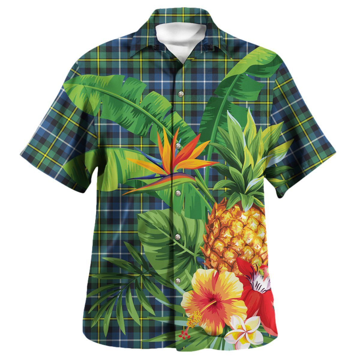 MacNeill of Barra Ancient Tartan Aloha Shirt version 2