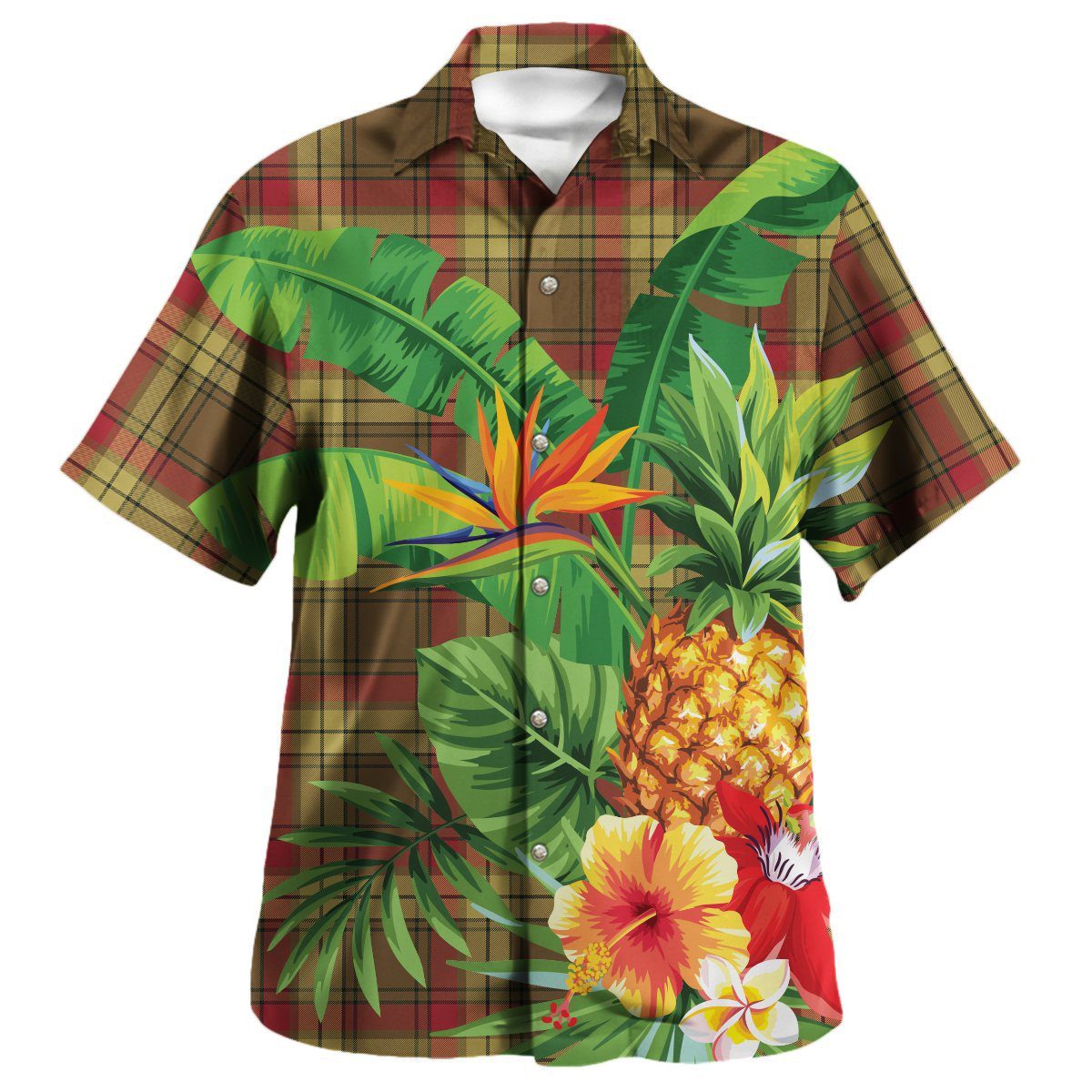 MacMillan Old Weathered Tartan Aloha Shirt version 2