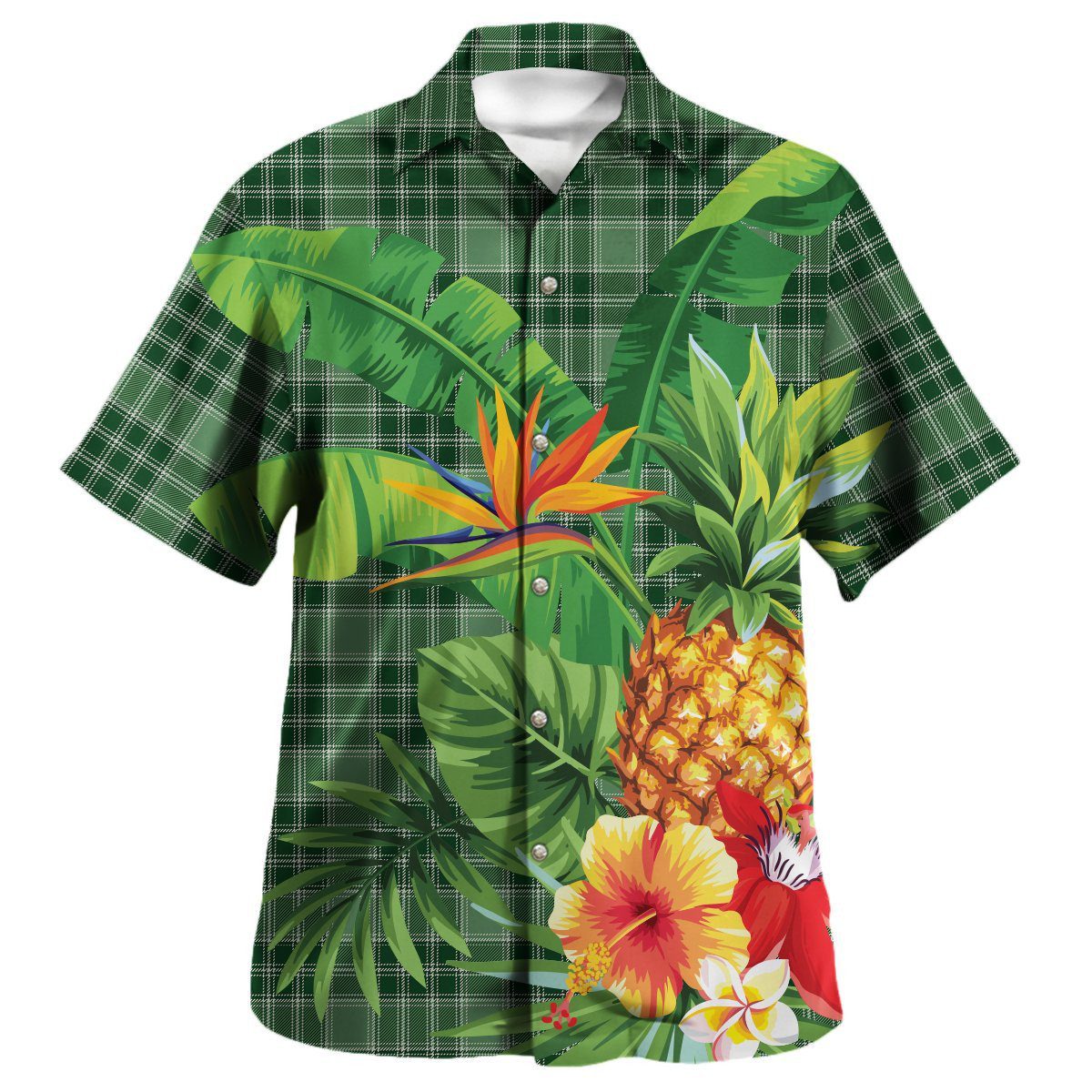 MacDonald Lord of the Isles Hunting Tartan Aloha Shirt version 2