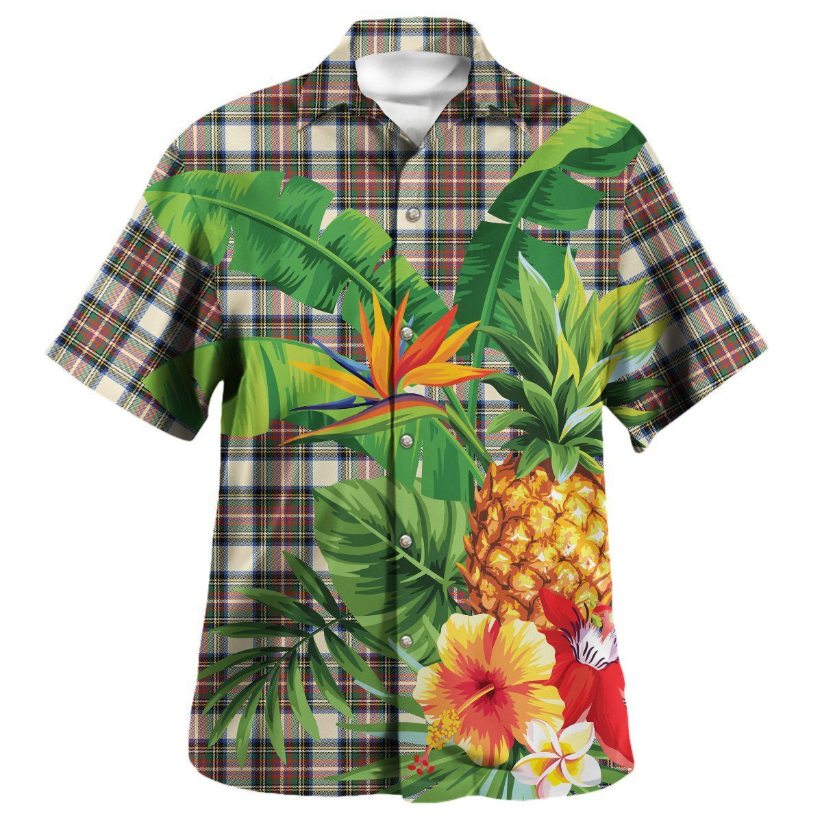 Stewart Dress Ancient Tartan Aloha Shirt version 2