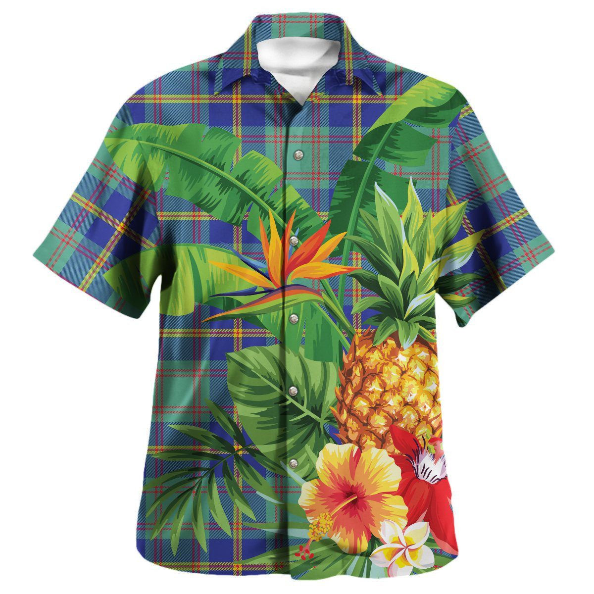 US Marine Tartan Aloha Shirt version 2