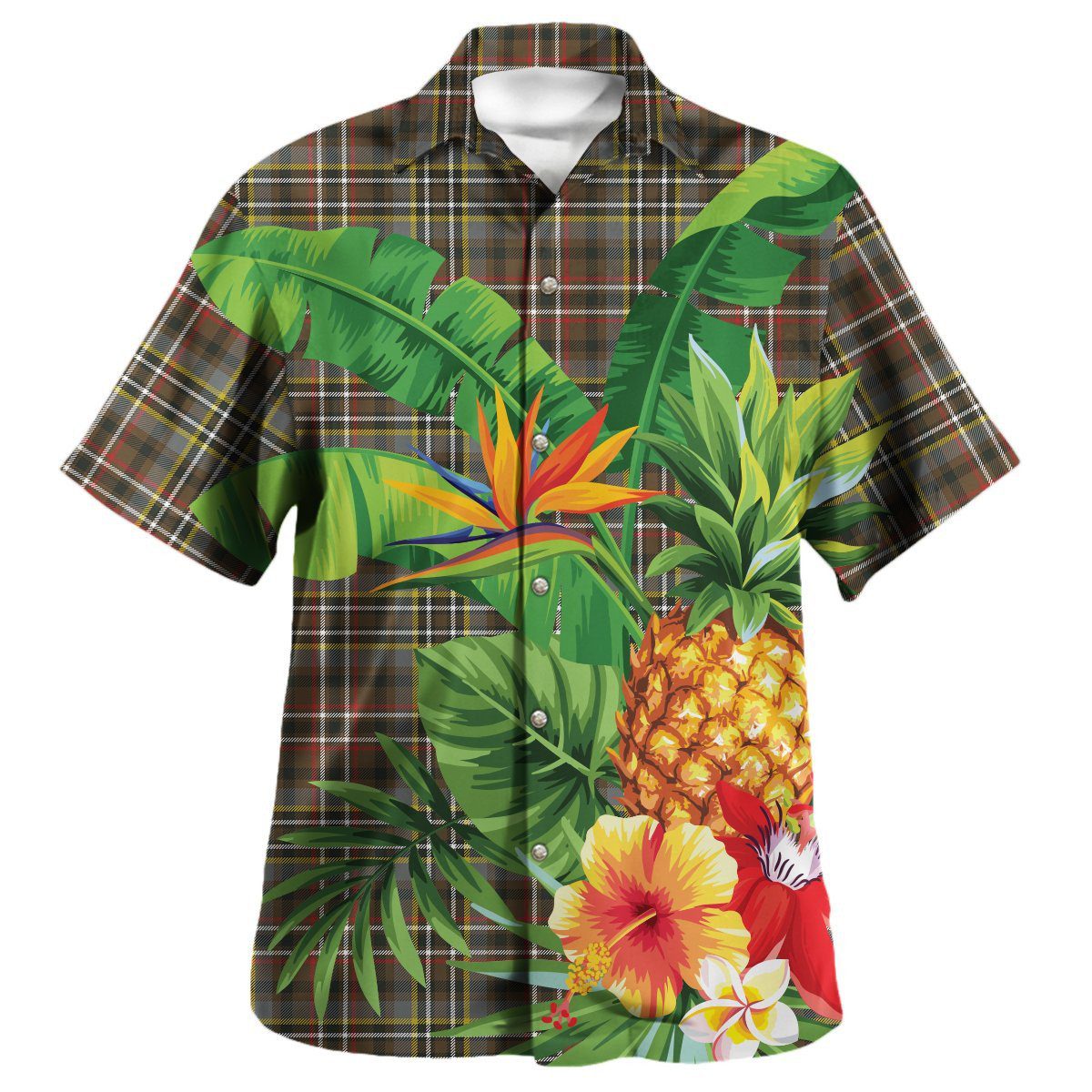 SCOTT GREEN WEATHERED Tartan Aloha Shirt version 2