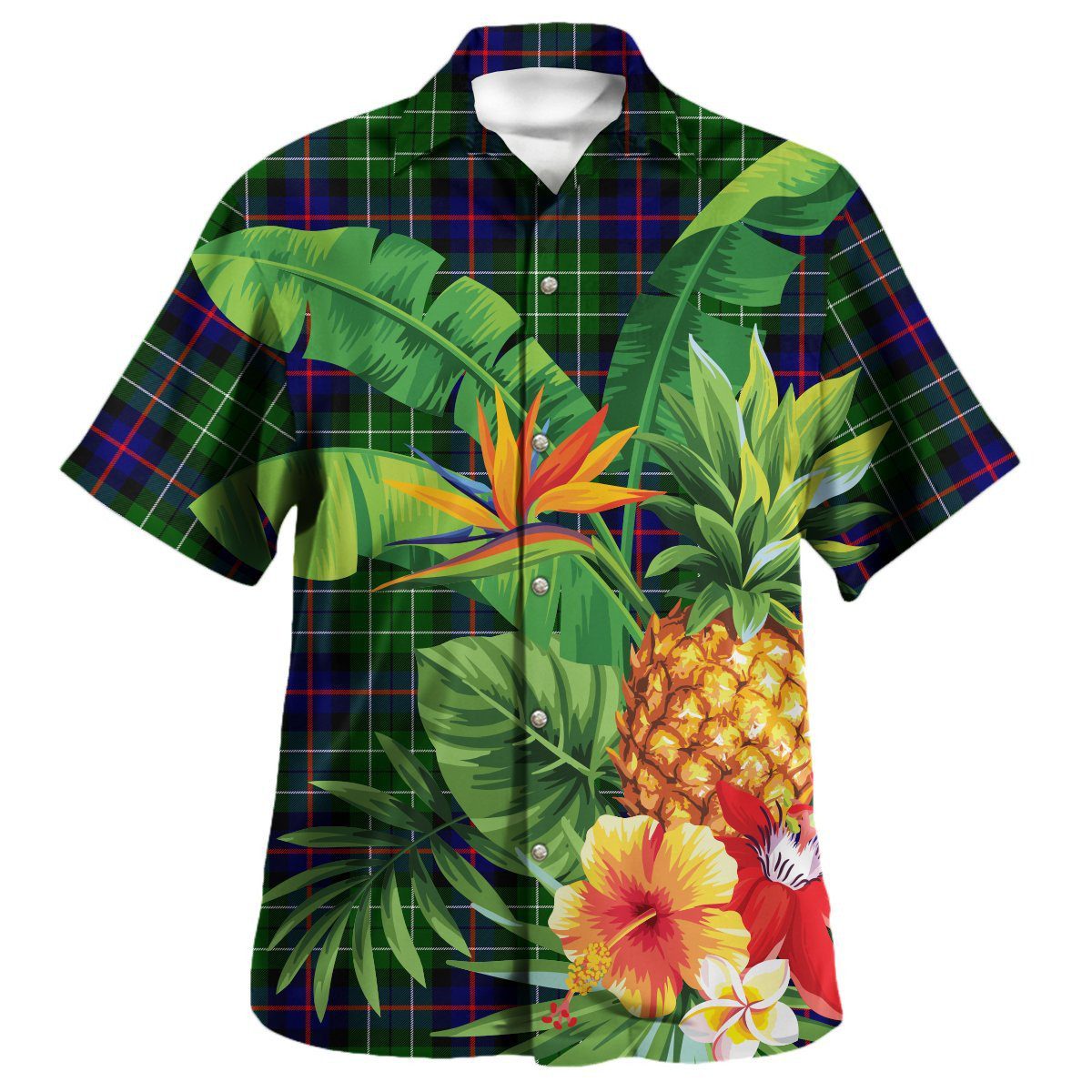 Leslie Hunting Tartan Aloha Shirt version 2