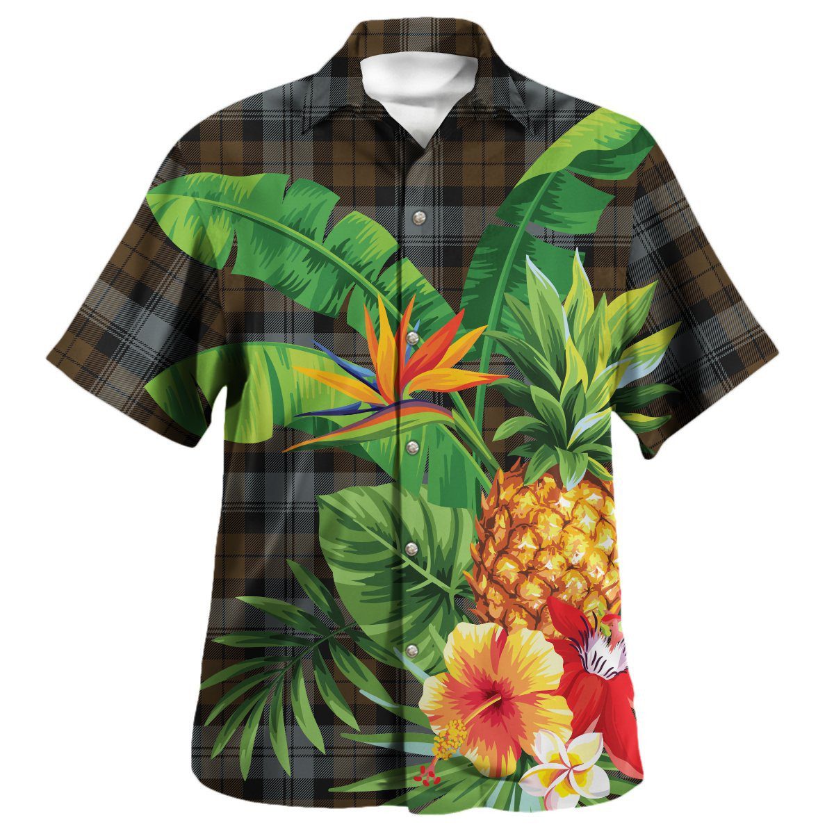 BlackWatch Weathered Tartan Aloha Shirt version 2