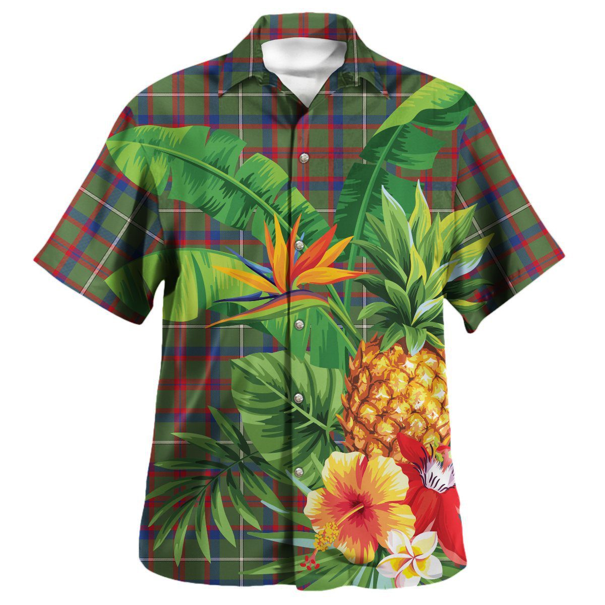 Shaw Green Modern Tartan Aloha Shirt version 2