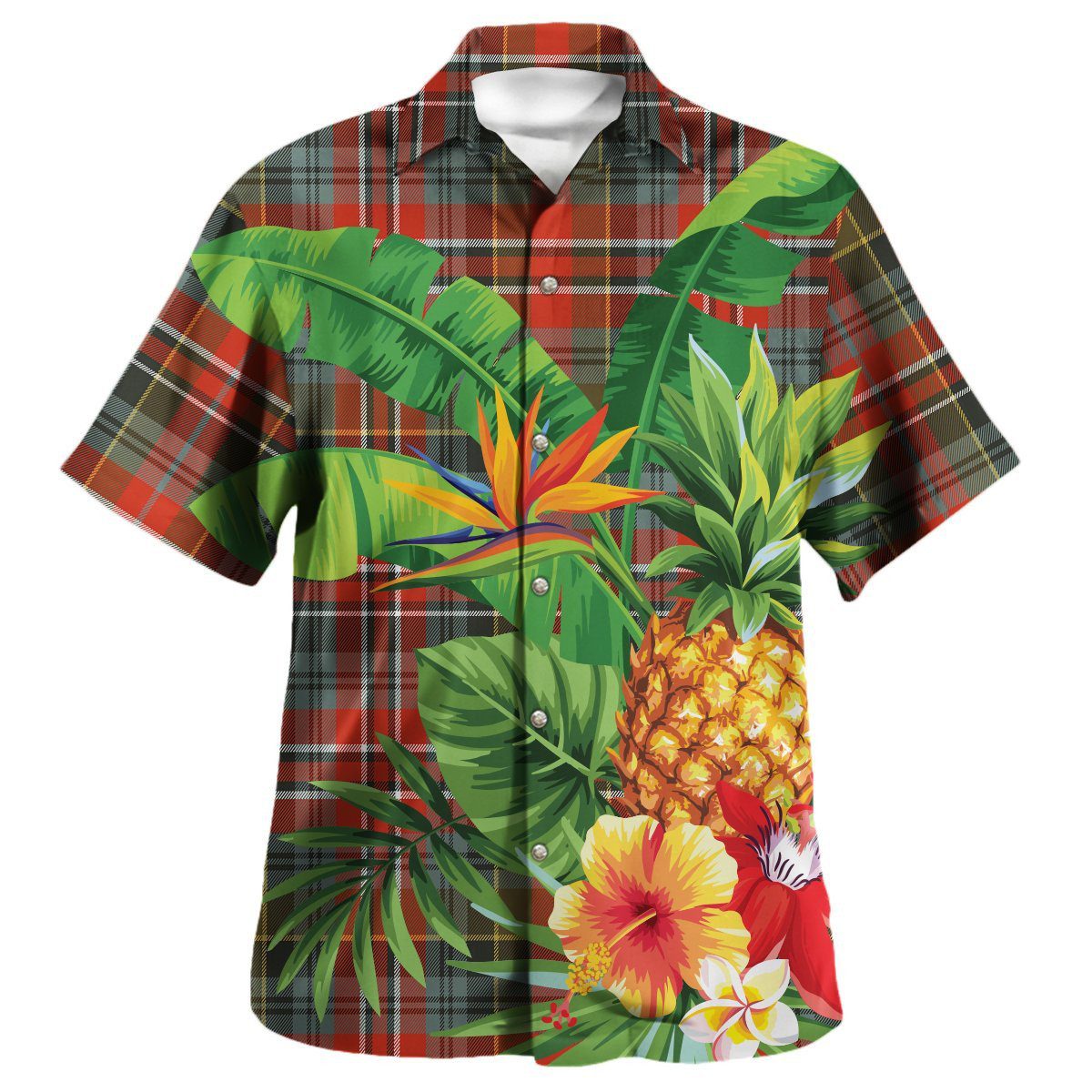 MacPherson Weathered Tartan Aloha Shirt version 2
